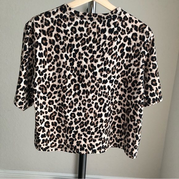 Veronica Beard | Animal Print | Short Sleeve | Crop Top | Blouse - Picture 14 of 14